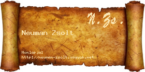 Neuman Zsolt névjegykártya